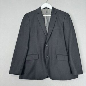 Giorgio Fiorelli Mens Suit Jacket 40 Charcoal Gray Euro Slim Fit Blazer Formal